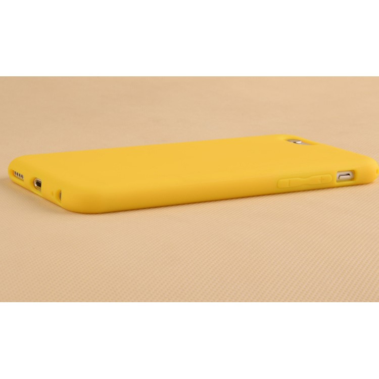 Solid Color Matte TPU Back Mobile Case for iPhone 6s / 6 4.7 inch - Yellow-4
