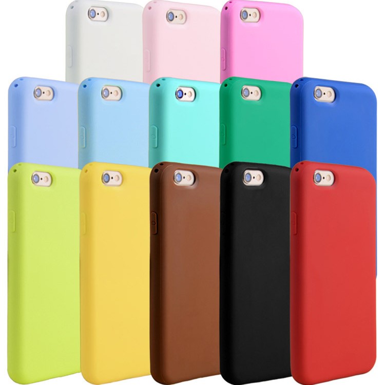 Solid Color Matte TPU Back Mobile Case for iPhone 6s / 6 4.7 inch - Yellow-6