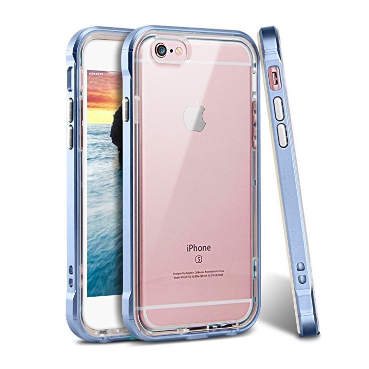 

Impact-resistant Clear TPU + PC Frame Hybrid Mobile Phone Shell for iPhone 8/7 4.7 inch - Dark Blue, iPhone 8