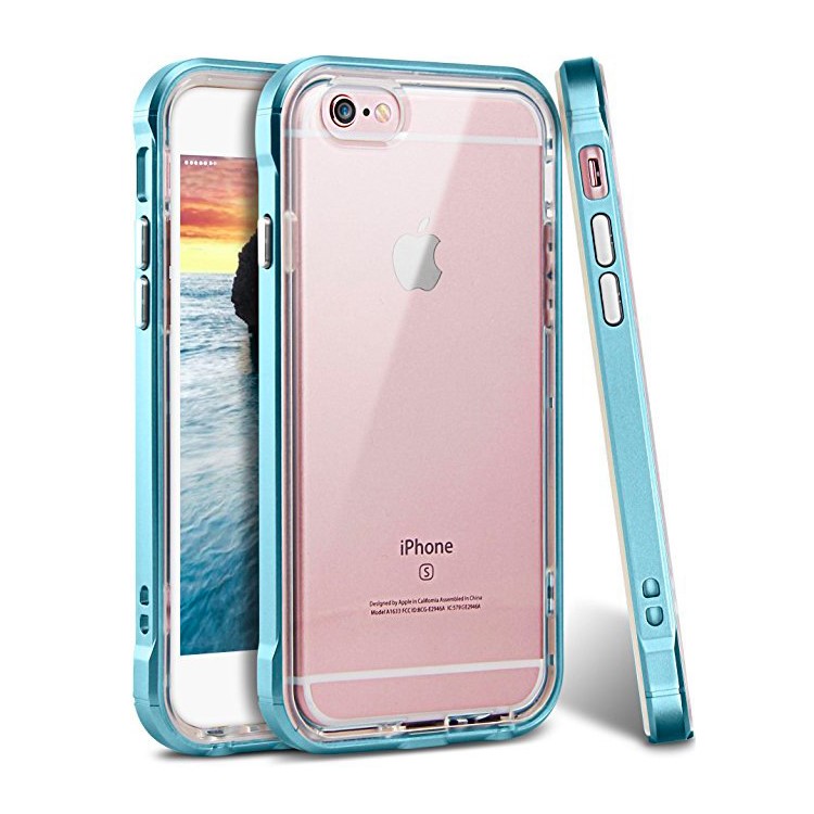 

Impact-resistant Hybrid Clear TPU + PC Protective Mobile Casing for iPhone 8/7 4.7 inch - Baby Blue, iPhone 8