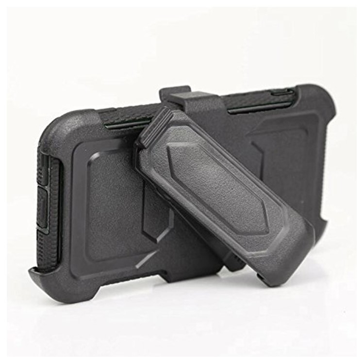 2-in-1 Heavy Duty PC + TPU Belt Clip Kickstand Casing for iPhone 8 / 7 4.7 inch - Black-2