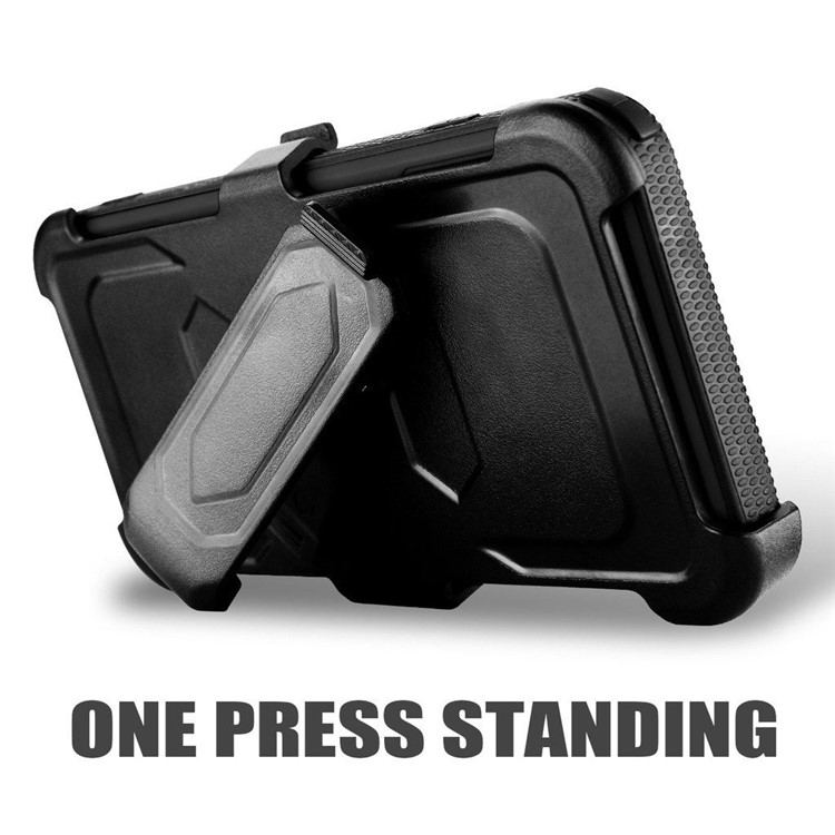 2-in-1 Heavy Duty PC + TPU Belt Clip Kickstand Cover for iPhone 8 Plus / 7 Plus 5.5 inch - Black-5