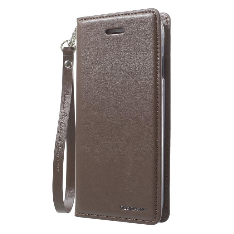 MERCURY GOOSPERY Blue Moon PU Leather Protection Mobile Case with Card Holder for iPhone 8 / 7 - Coffee-3