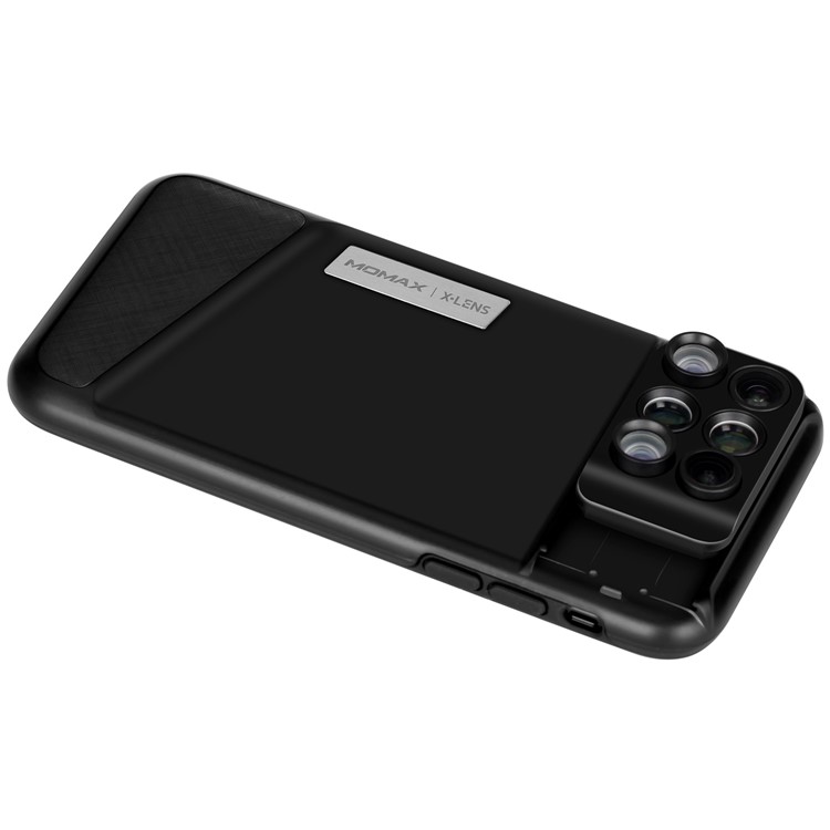 MOMAX X-Lens Case 6 in 1 Dual Optics Lens Kit (180° Fisheye, 2X Telephoto, 120° Wide-angle, 10X/20X Macro) for iPhone X-13