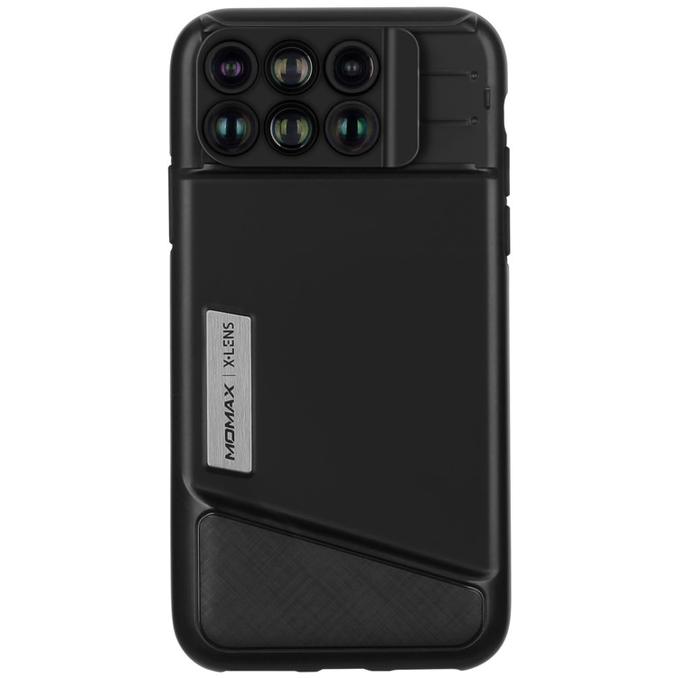 MOMAX X-Lens Case 6 in 1 Dual Optics Lens Kit (180° Fisheye, 2X Telephoto, 120° Wide-angle, 10X/20X Macro) for iPhone X-2