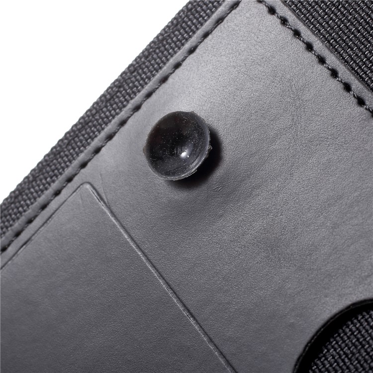 MERCURY GOOSPERY Canvas Flip Card Holder Leather Case with Strap for iPhone 6s Plus / 6 Plus 5.5 inch - Black-8