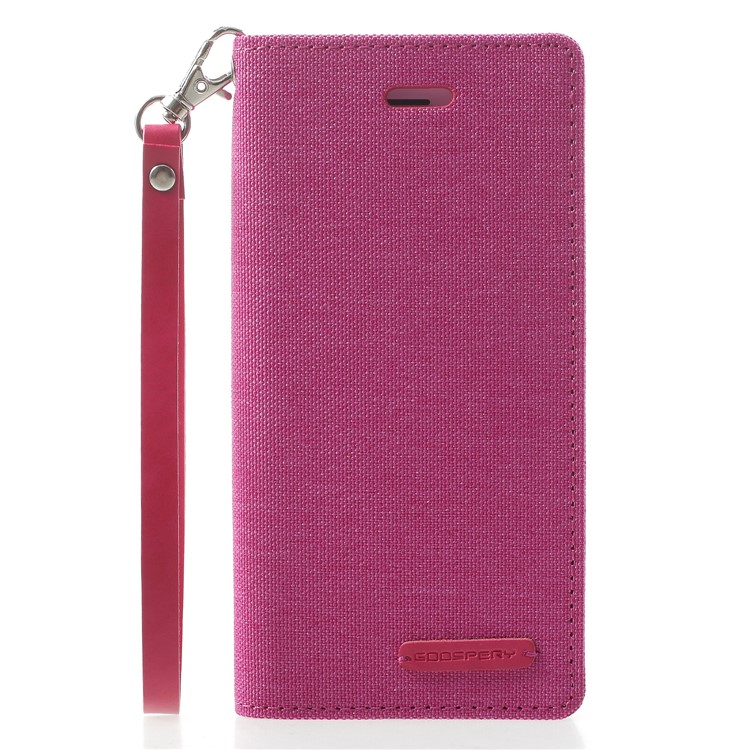 

MERCURY GOOSPERY Canvas PU Leather Wallet Mobile Case with Stand for iPhone 8 / 7 - Rose