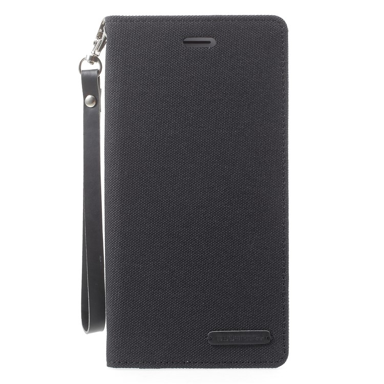 MERCURY GOOSPERY Canvas PU Leather Mobile Phone Case with Stand for iPhone 8 Plus / 7 Plus - Black-3