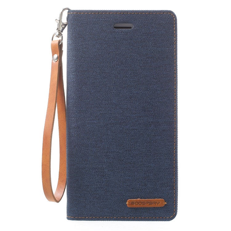 

MERCURY GOOSPERY Canvas PU Leather Stand Phone Shell for iPhone 8 Plus / 7 Plus - Dark Blue