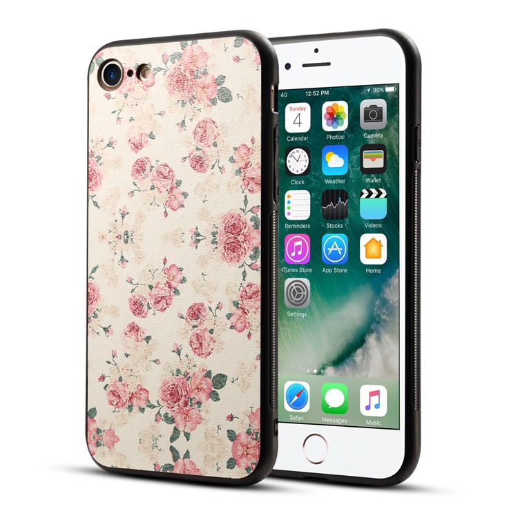 

Pattern Printing PU Leather Coated PC + TPU Hybrid Protection Shell Case for iPhone 8 / 7 4.7 inch - Elegant Peony
