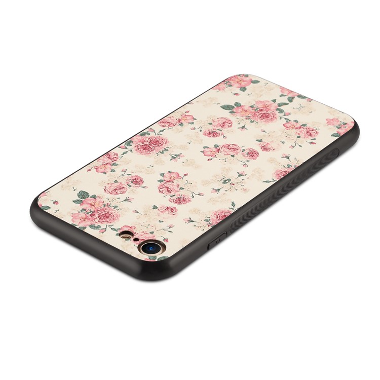 Pattern Printing PU Leather Coated PC + TPU Hybrid Protection Shell Case for iPhone 8 / 7 4.7 inch - Elegant Peony-2