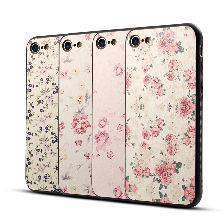 Pattern Printing PU Leather Coated PC + TPU Hybrid Protection Shell Case for iPhone 8 / 7 4.7 inch - Elegant Peony-5