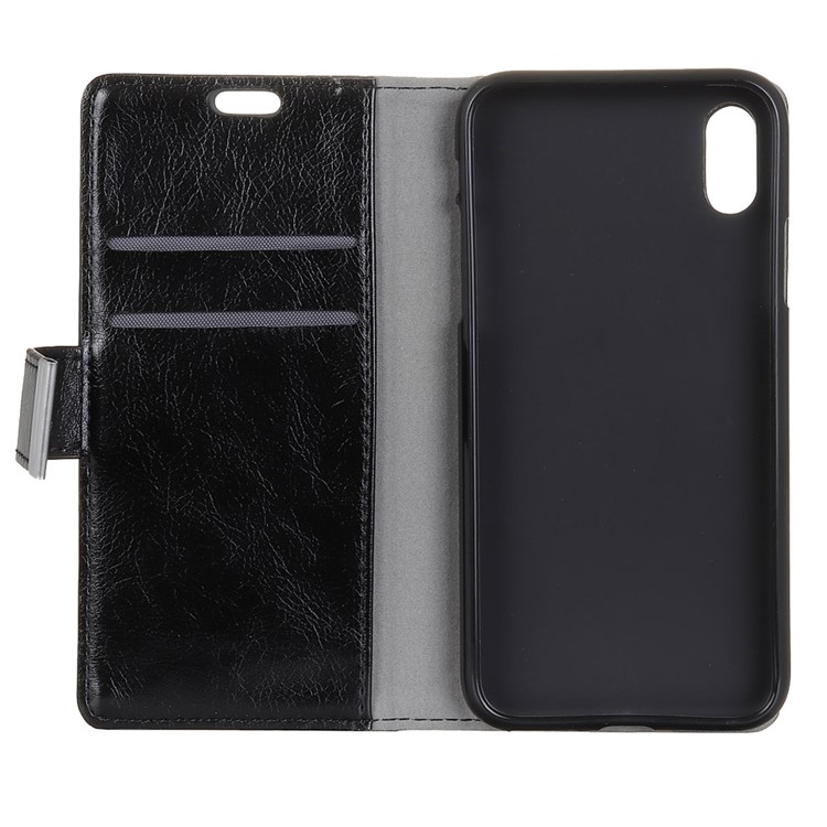 Textured Leather Wallet Case for iPhone X - Black-2