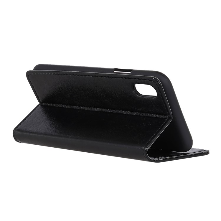 Textured Leather Wallet Case for iPhone X - Black-4