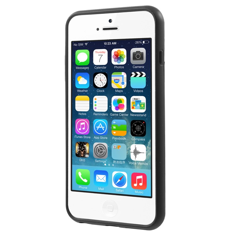 Card Slots Hard PC Back Case with Mirror and Kickstand for iPhone 6s Plus / 6 Plus - Black-2