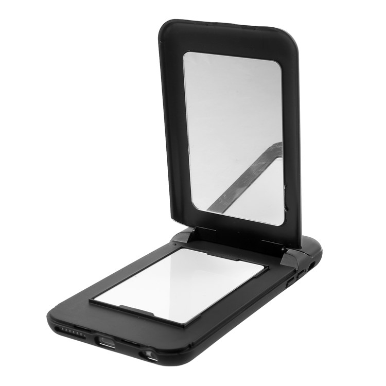 Card Slots Hard PC Back Case with Mirror and Kickstand for iPhone 6s Plus / 6 Plus - Black-6