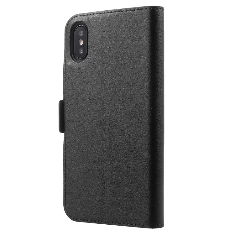 DOORMOON Genuine Leather Card Holder Stand Case for iPhone X/10 5.8 inch - Black-3