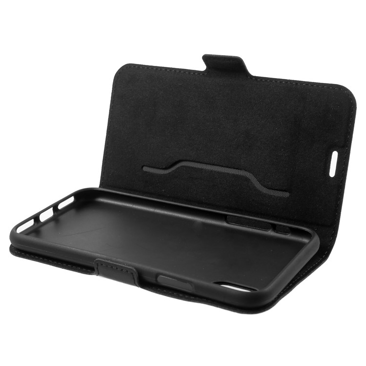 DOORMOON Genuine Leather Card Holder Stand Case for iPhone X/10 5.8 inch - Black-9