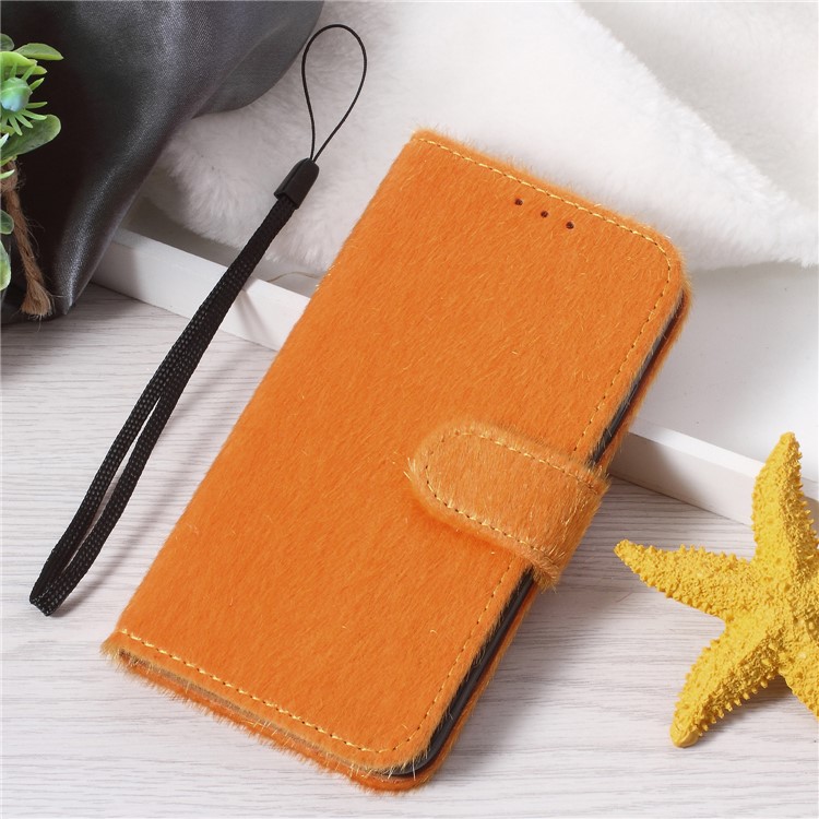 

Fur PU Leather Protection Mobile Casing with Card Slots for iPhone 8 / 7 4.7 inch - Orange, iPhone 8