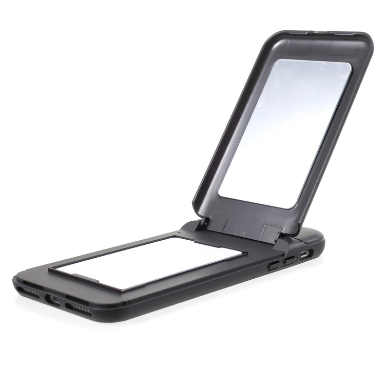Card Slots Hard PC Back Casing with Mirror and Kickstand for iPhone 8 Plus / 7 Plus - Black-6