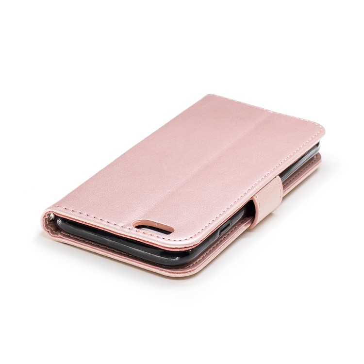 Imprint Flamingo Pattern Leather Wallet Stand Mobile Case for iPhone 6s / 6 - Rose Gold-6