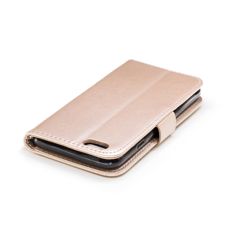 Imprint Flamingo Pattern Leather Wallet Stand Mobile Cover for iPhone 6s / 6 - Gold-6