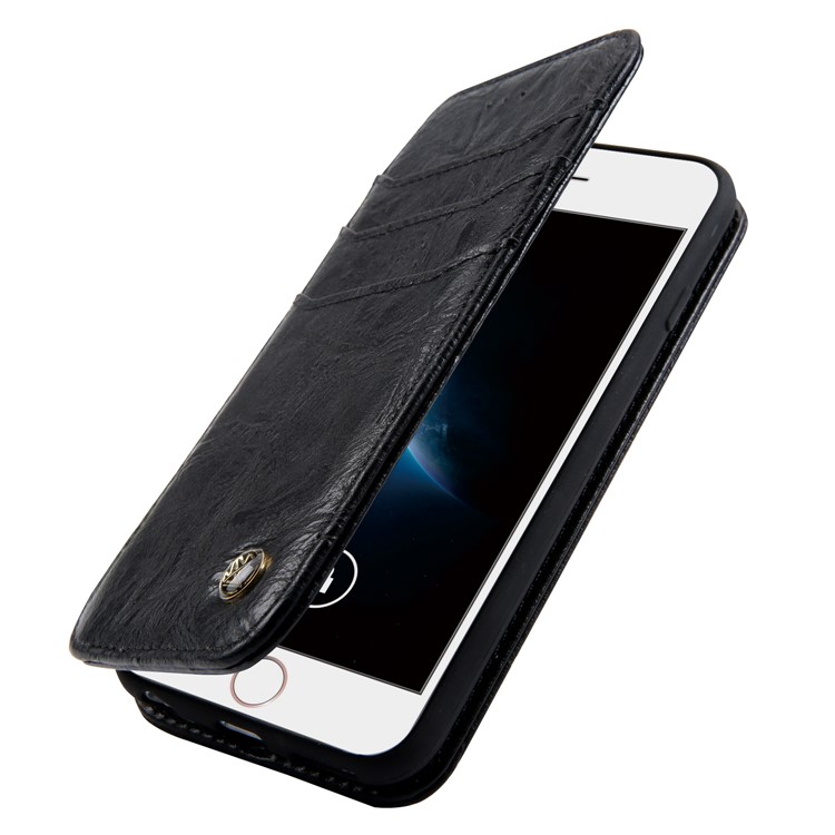 CMAI2 Retro Textured Leather Multi-slot Protective Case for iPhone 6s/6 4.7-inch - Black-11