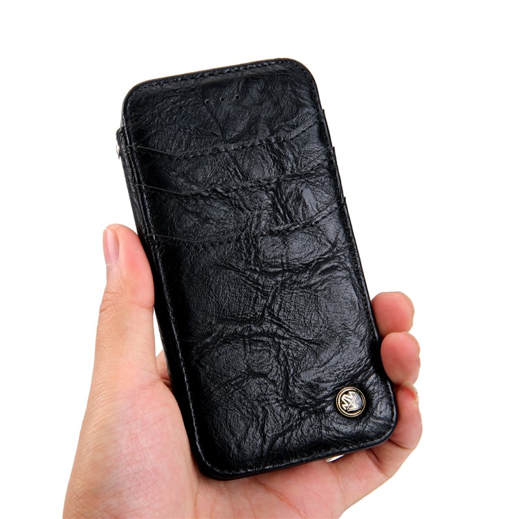 CMAI2 Retro Textured Leather Multi-slot Protective Case for iPhone 6s/6 4.7-inch - Black-12