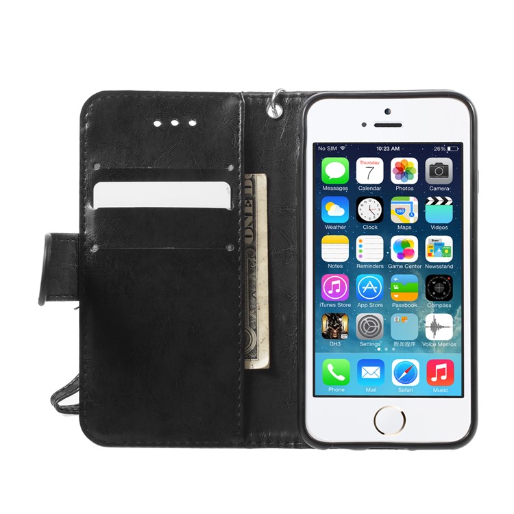 Crazy Horse Detachable 2 in 1 PU Leather Protective Case with Stand for iPhone 6 / 6s 4.7 inch - Black-4