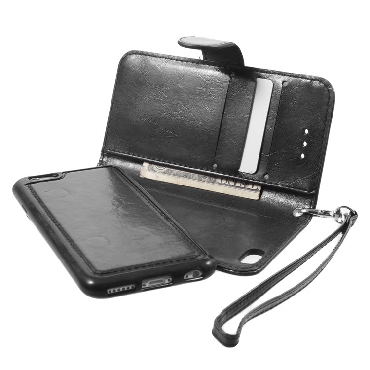 Crazy Horse Detachable 2 in 1 PU Leather Protective Case with Stand for iPhone 6 / 6s 4.7 inch - Black-5