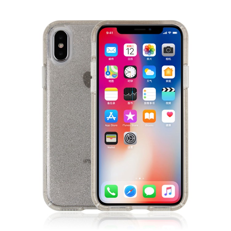 SPECK Shockproof Matte Surface PC + TPU Combo Phone Case for iPhone X - Transparent-2