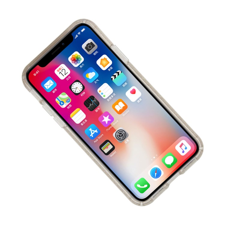 SPECK Shockproof Matte Surface PC + TPU Combo Phone Case for iPhone X - Transparent-4