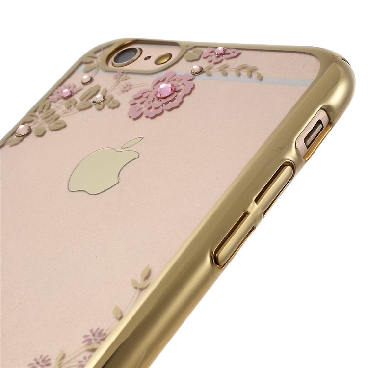 KAVARO Floret Swarovski Gold überzogener harter Fall für iPhone 6s Plus / 6 zuzügl. - Rosa-3