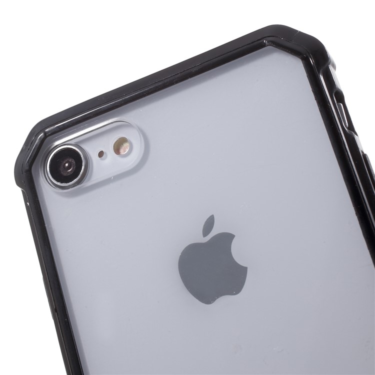 Drop-resistant PC + TPU Hybrid Phone Case for iPhone 8/7 - Black-4