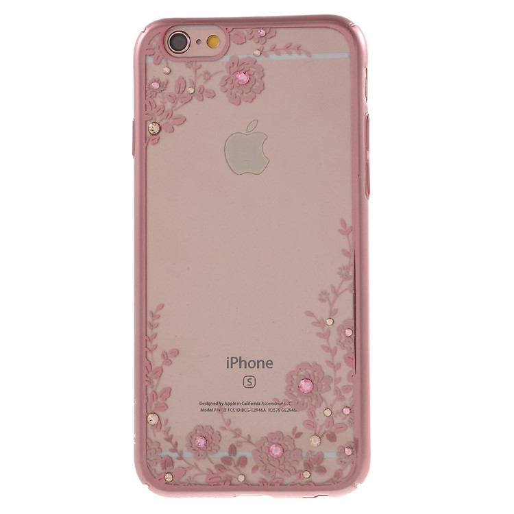 KAVARO Für IPhone 6s Plus / 6 Plus Floret Swarovski Rosé Vergoldetes Hartschalenetui - Rosa-2