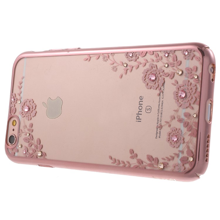 KAVARO Für IPhone 6s Plus / 6 Plus Floret Swarovski Rosé Vergoldetes Hartschalenetui - Rosa-3