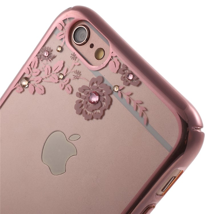 KAVARO Für IPhone 6s Plus / 6 Plus Floret Swarovski Rosé Vergoldetes Hartschalenetui - Rosa-4