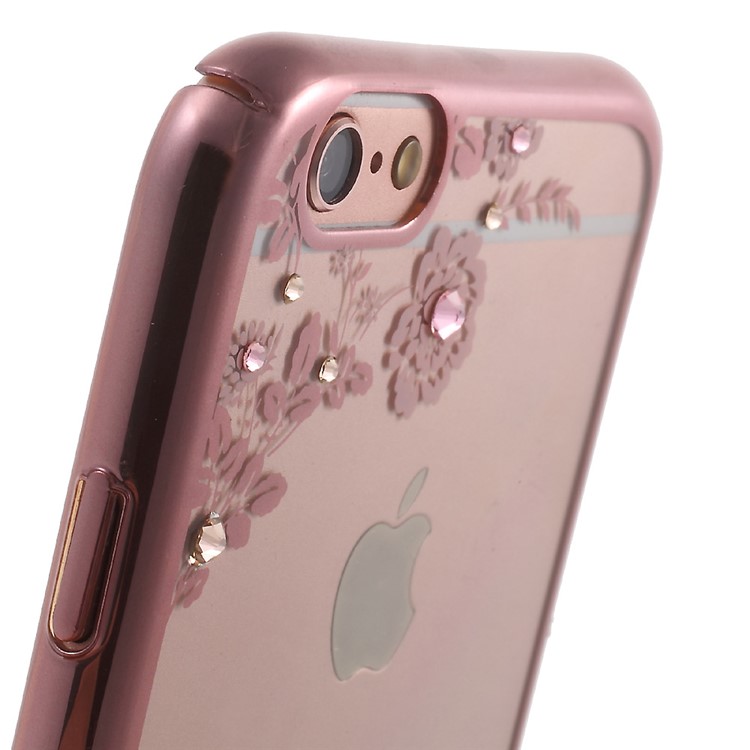 KAVARO Für IPhone 6s Plus / 6 Plus Floret Swarovski Rosé Vergoldetes Hartschalenetui - Rosa-6