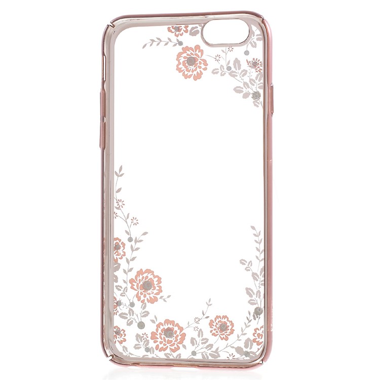 KAVARO Für IPhone 6s Plus / 6 Plus Floret Swarovski Rosé Vergoldetes Hartschalenetui - Rosa-7