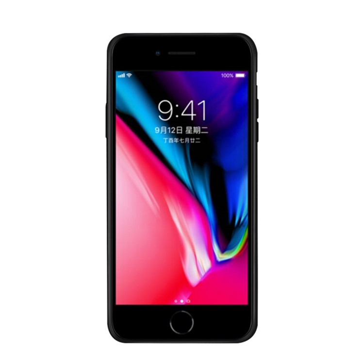 NXE Blumenmuster Druckglas TPU Hybridschale Für Iphone 8 Plus / 7 Plus - Rote Und Gelbe Blume-3