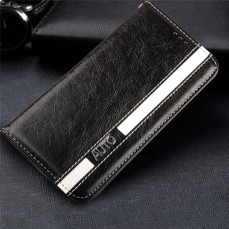 Flip PU Leather Card Holder Stand Case with Magnetic Closure for iPhone SE/5s/5 - Black-9