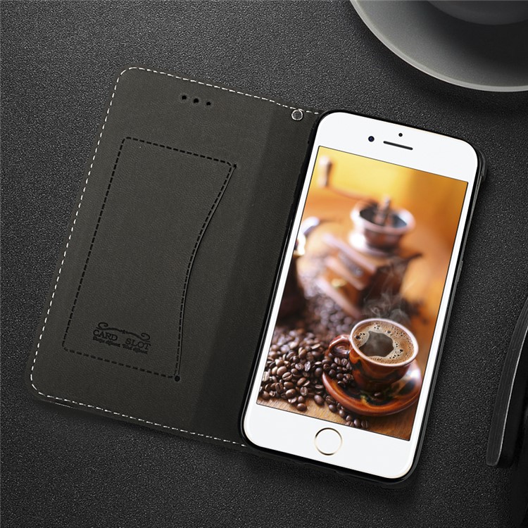 Business Style Auto-absorbed PU Leather Case with Card Slot for iPhone 6s Plus / 6 Plus 5.5-inch - Black-10
