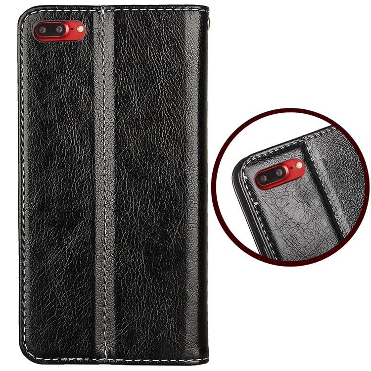 Business Style Auto-absorbed PU Leather Case with Card Slot for iPhone 8 Plus/7 Plus 5.5 inch - Black-3