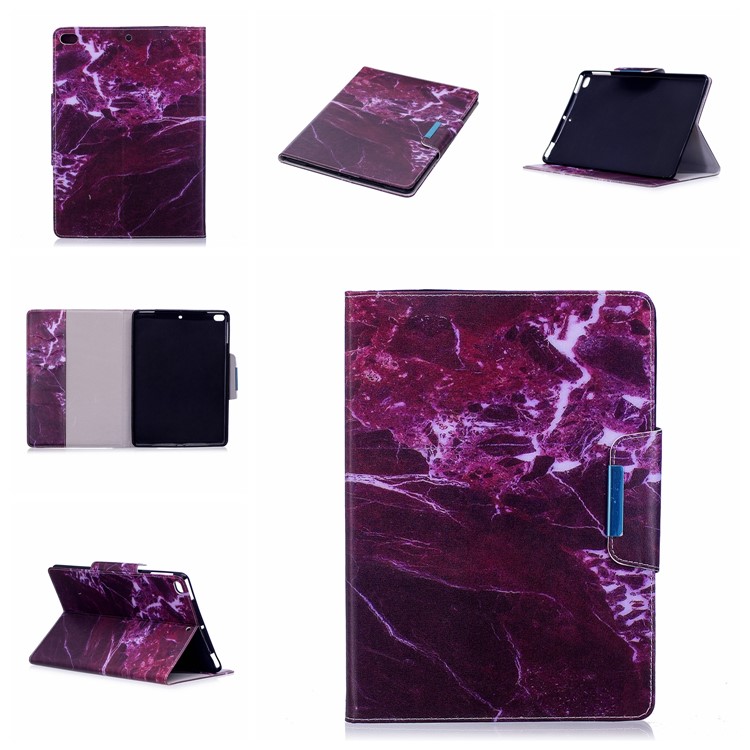 Patterned Leather Wallet Stand Smart Case for iPad Air 2/ Air - Marble Grain-1