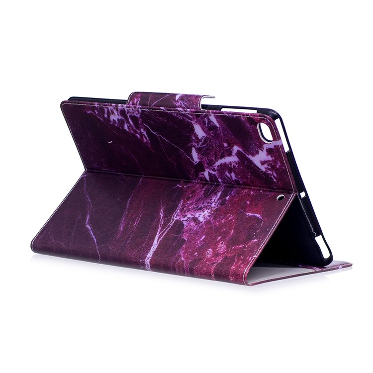 Patterned Leather Wallet Stand Smart Case for iPad Air 2/ Air - Marble Grain-4