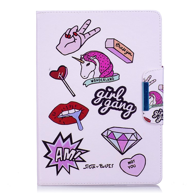 

Patterned Leather Smart Stand Case Accessory for iPad Air 2/ Air - Girl Gang Elements, iPad Air 2
