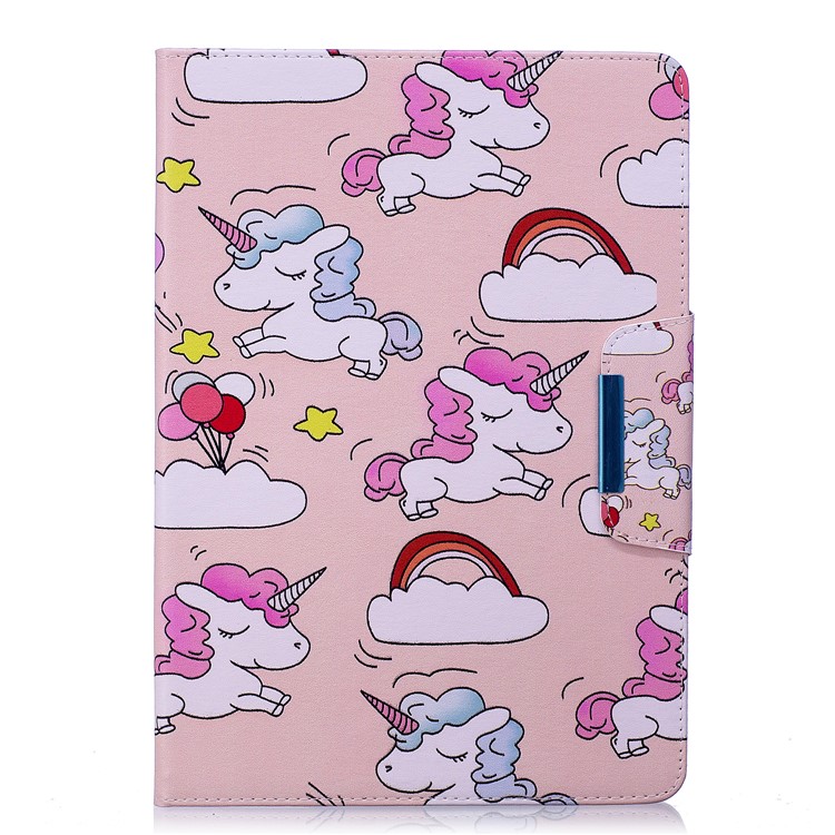 Pattern Printing Smart Leather Stand Case for iPad Pro 10.5-inch (2017) - Unicorns and Cloud-2