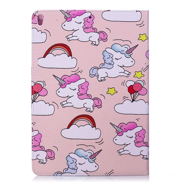 Pattern Printing Smart Leather Stand Case for iPad Pro 10.5-inch (2017) - Unicorns and Cloud-3