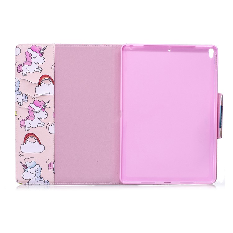Pattern Printing Smart Leather Stand Case for iPad Pro 10.5-inch (2017) - Unicorns and Cloud-4