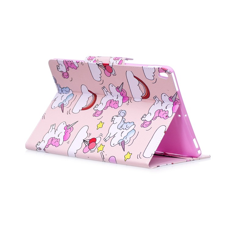 Pattern Printing Smart Leather Stand Case for iPad Pro 10.5-inch (2017) - Unicorns and Cloud-5